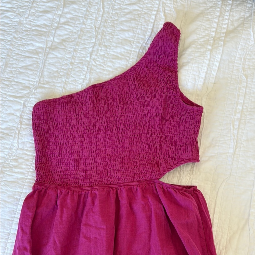 One-Shoulder Pink Dress